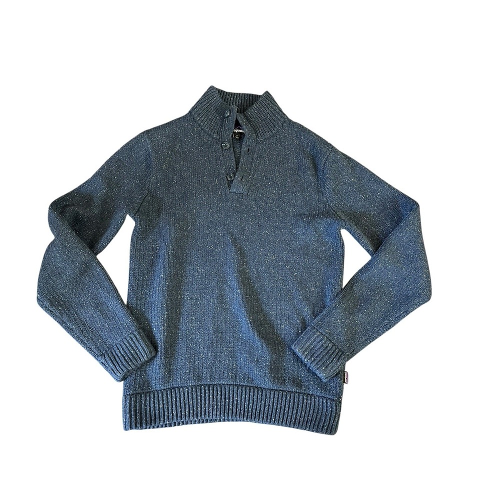 Patagonia Blue Off Country Fleck ‎ Speckled Collared Men's Sweater Size small